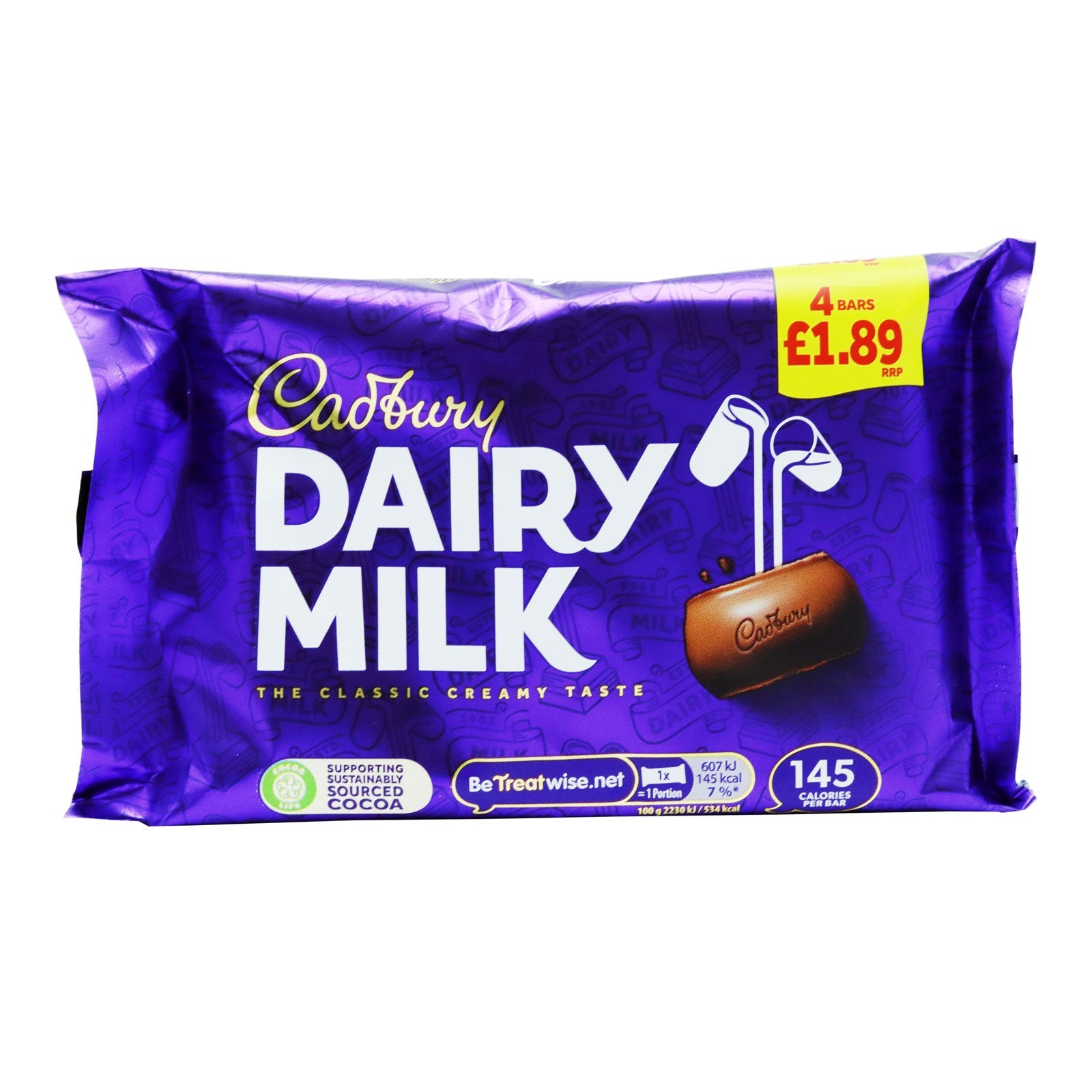 Cadbury Dairy Milk 4pk | High Quality Chocolate & Sweets Online - Product Image Cadbury Dairy Milk 4pk | High Quality Chocolate & Sweets Online - Product Image